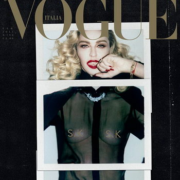 Мадонна показала соски на обложке итальянского Vogue